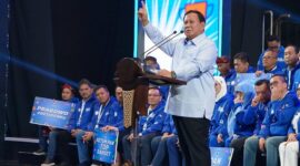 Ketua Umum Prabowo Subianto di acara puncak HUT ke-25 Partai Amanat Nasional (PAN), Hotel Sultan, Jakarta. (Dok. Tim Media Prabowo Subianto)
