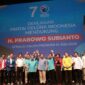 Ketua Umum Partai Gerindra Prabowo Subianto di acara di acara deklarasi Partai Gelora di Djakarta Teater, Jakarta. (Instagram.com/@prabowo)