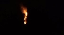 Kebakaran lahan terjadi di area lereng Gunung Jayanti. (Dok. BPBD Kabupaten Sukabumi) 
