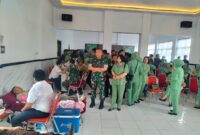 Memperingati Hari Juang TNI AD ke 78, Kodim 0619/Purwakarta menggelar kegiatan donor darah,Selasa 12/12/2023 (foto : Pendim 0619/Pwk) 