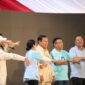 Capres nomor urut dua yang juga Ketua Dewan Induk Koperasi Unit Desa (Inkud) Prabowo Subianto acara seminar nasional koperasi Mitra Digital Sejahtera (MDS Coop) di Desa Cinangka, Purwakarta. (Dok. Tim Media Prabowo)
