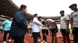 Menteri Pertahanan, Prabowo Subianto selaku Pembina Garudayaksa Football Academy menandatangani perjanjian kolaborasi dengan Aspire Academy asal Qatar. (Dok. Tim Media Prabowo)
