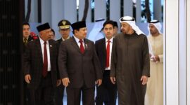 Presiden RI terpilih periode 2024-2029, Prabowo Subianto beserta Gibran Rakabuming Raka melakukan kunjungan ke Uni Emirat Arab (UEA). (Dok. Tim Media Prabowo)

